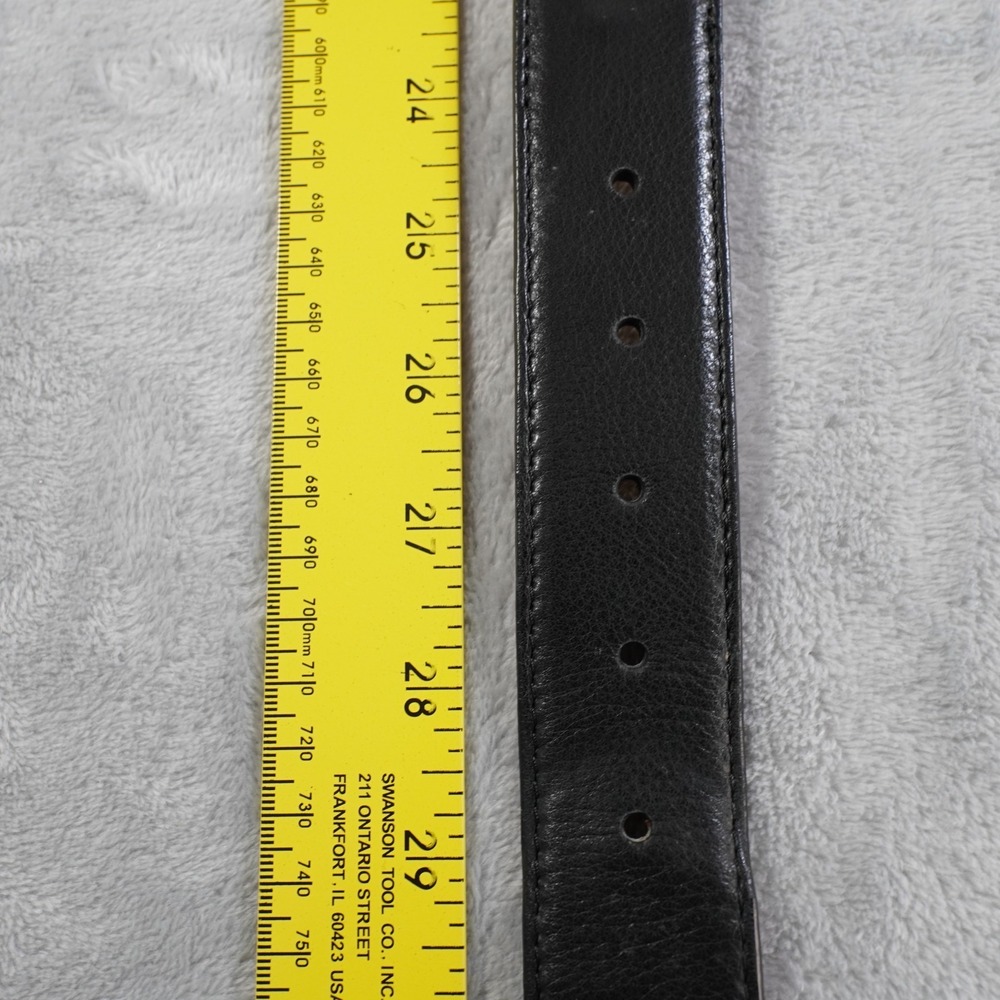 Brighton Black Leather Belt Womens 28 Small Silver O Ring Love Engraving - Picture 7 of 12